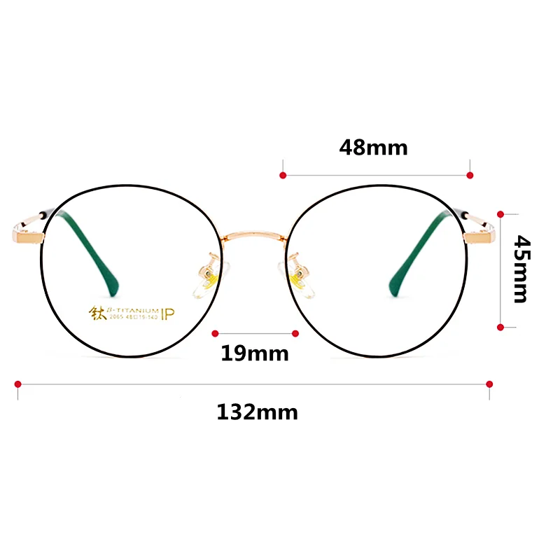 Оправа для очков KatKani в стиле ретро мужчин и женщин круглая Ультралегкая оправа