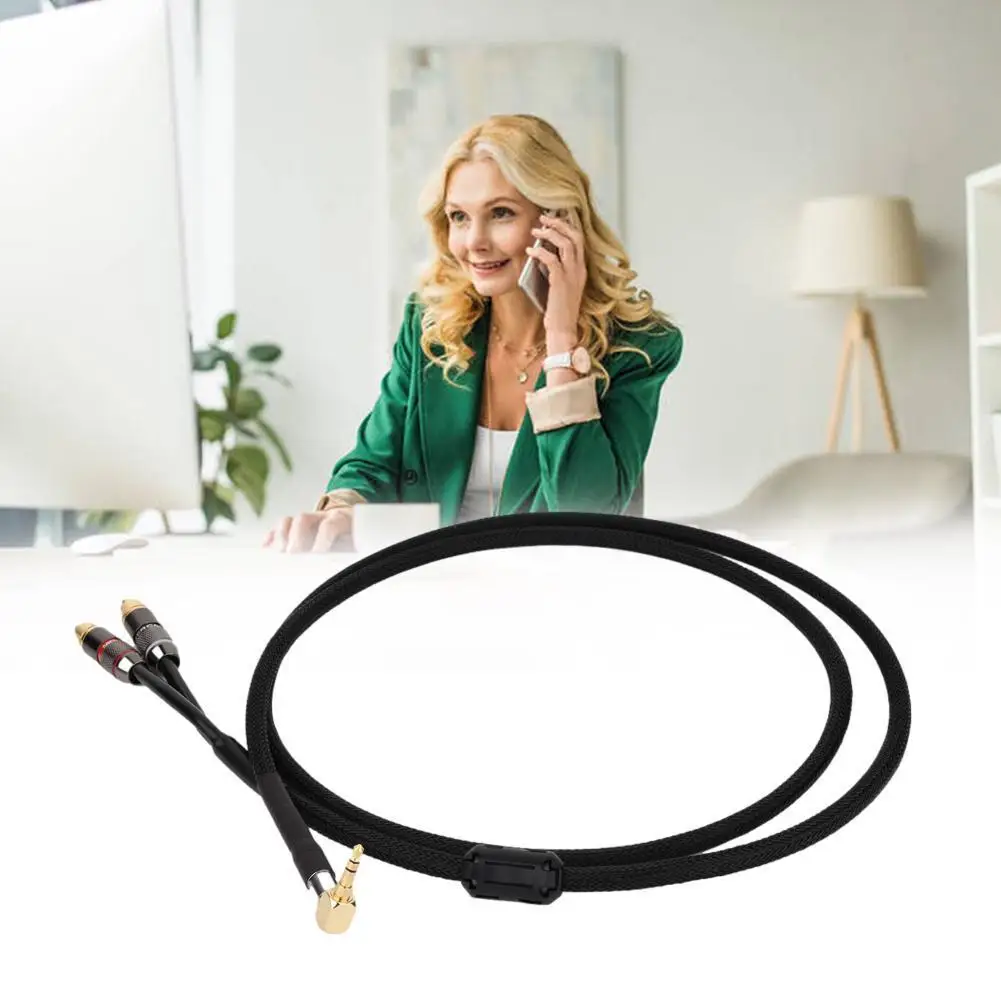 

1Pcs Hifi 3.5mm Male Connector To 2RCA Male Connector Jack Hot Audio Cable To Dual Cable RCA 3.5 2021 Gold Plated Cables Li G8A0