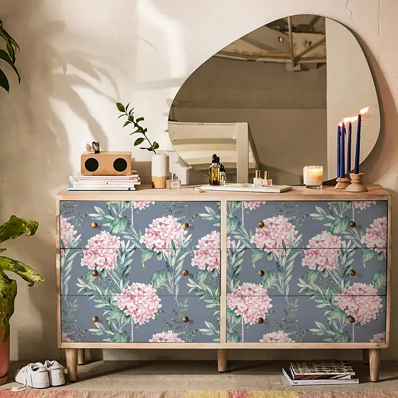 

Creative Cute Stickers Vintage Flowers Furniture Rustic Stickers Waterproof Aesthetic Vinilo Muebles Adhesivo Home Decor EI50PT