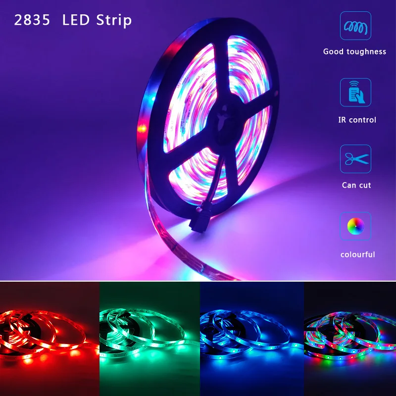 Цветная (RGB) Bluetooth Светодиодные ленты светодиодный светильник лента SMD 2835 DC12V