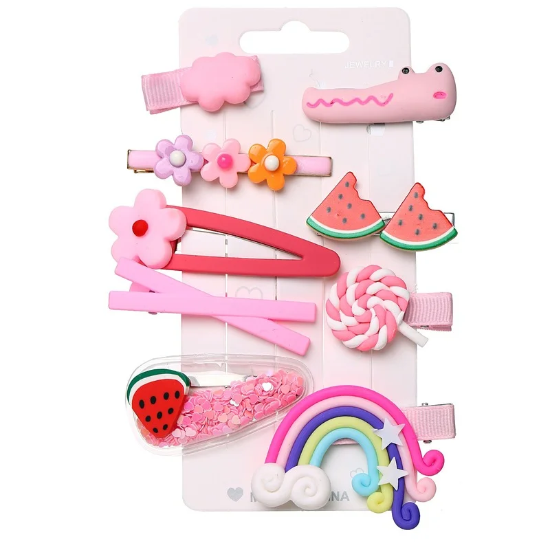 

2021 Colorful Side Clip Cute Girl Baby Small Hairclip Female Girl's Hair Hoop BB Clip Children Hair Accessories Clips for women