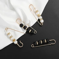 456pcsset adjust skirt waist size brooch sweater coat decoration pin fixed clothes anti glare pearl metal buckle brooch