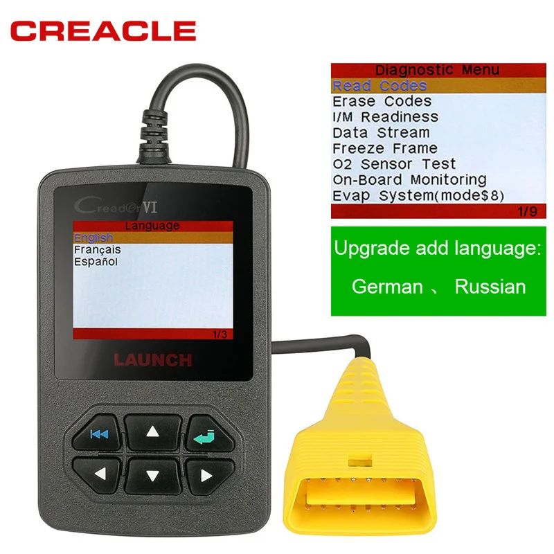Сканер-считыватель кодов Launch Creader VI 6 ELM327 V1.5 OBD II Odb2 Elm 327 для автомобилей |