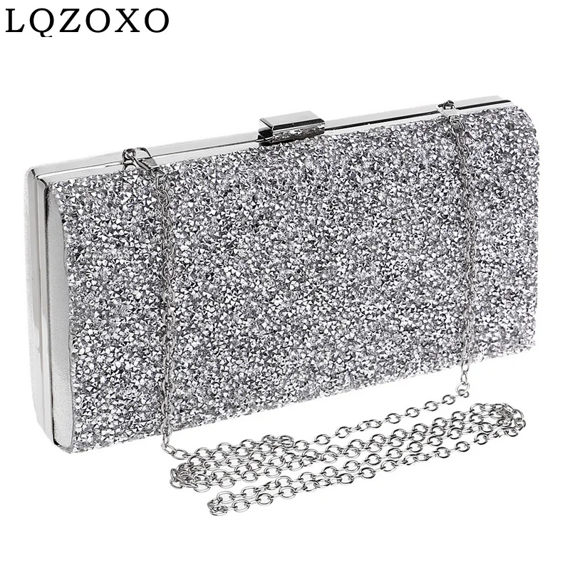 

Rhinestones One Side Clutches Fashion Women Evening Bags Small Party Dress Handbags Diamonds Shoulder Purse