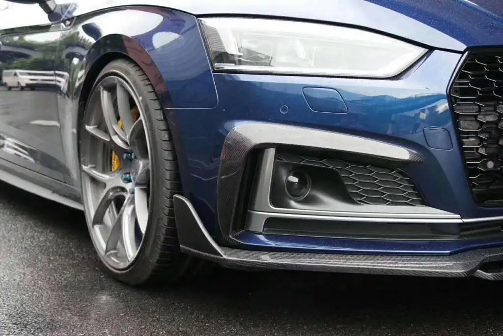 

Carbon Fiber Front Lip Splitters Spoiler Bumper Wind Knife Fits For Audi A5 S5 2017 2018 2019