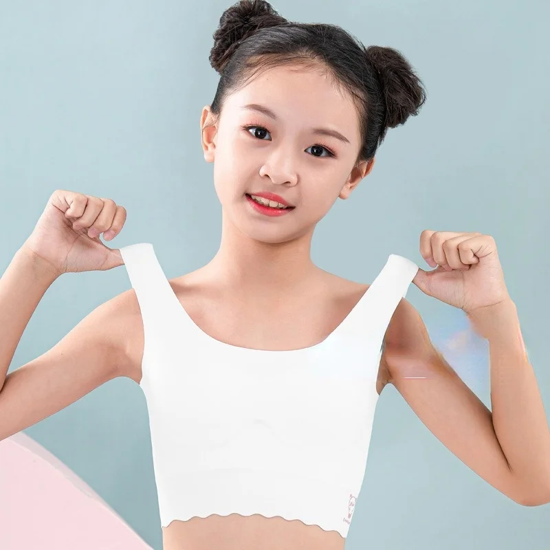 

Women Tube Tops Underwear Padded Bras Teenage Underclothes Young Girls Lingerie Students Bra Solid Soft Cotton Intimates