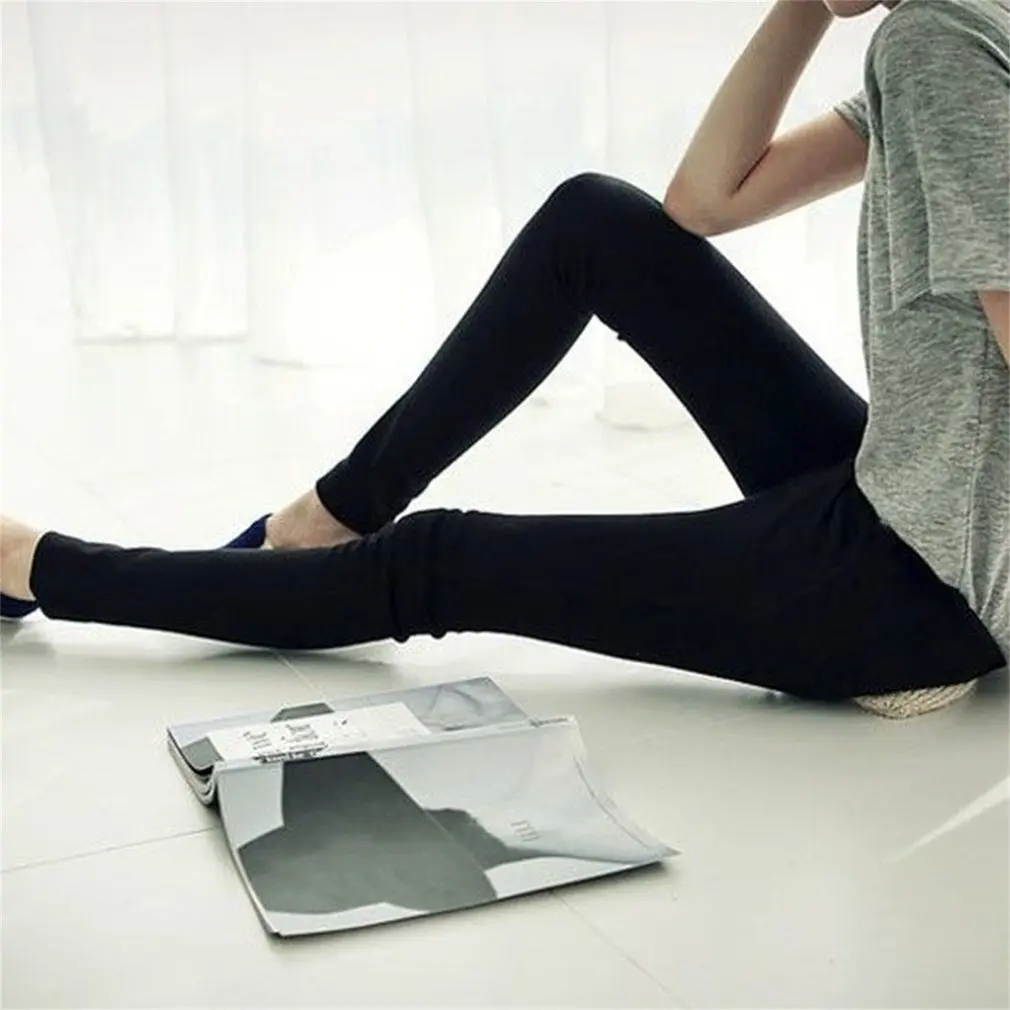 

Summer women's High Waist with 3 Button Decoration skinny Ankle-length Bottoming Pants Pencil Pants Legging Fashion Skinny Pants