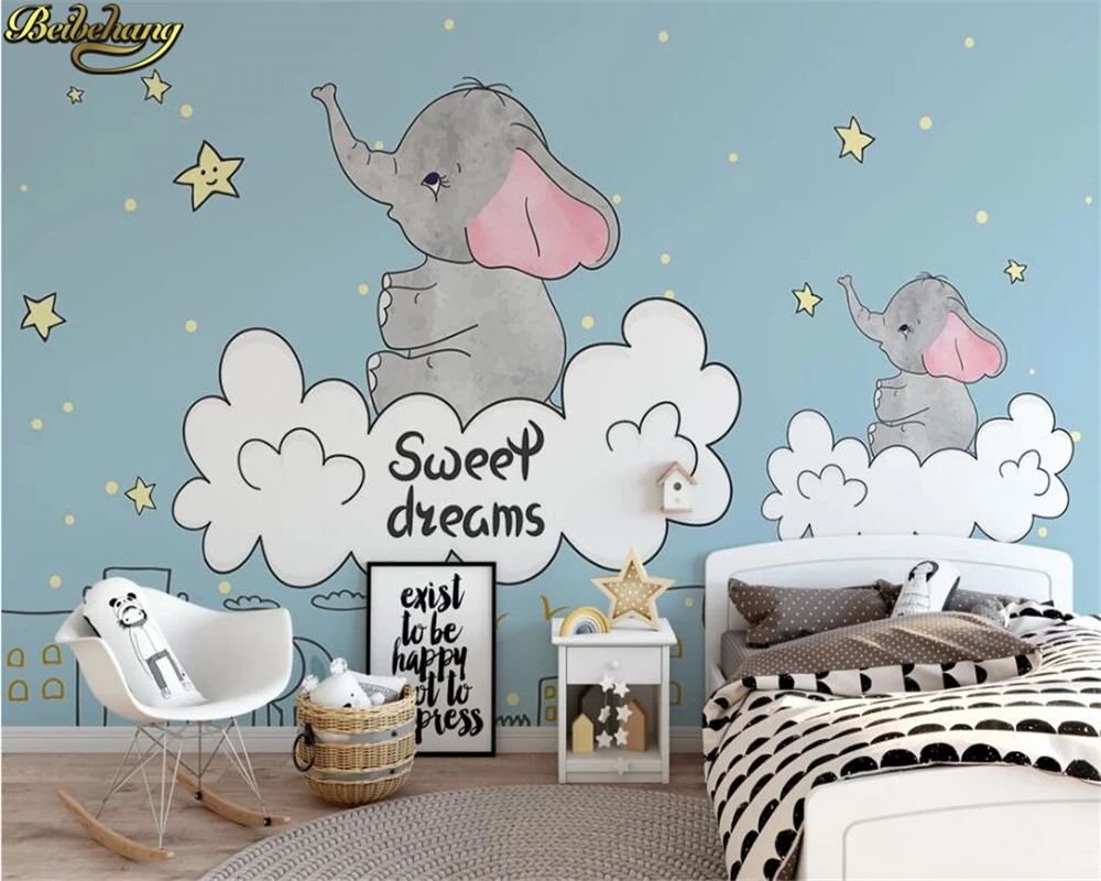 3d обои скандинавские минималистичные рисованная фантазия белое облако звезды