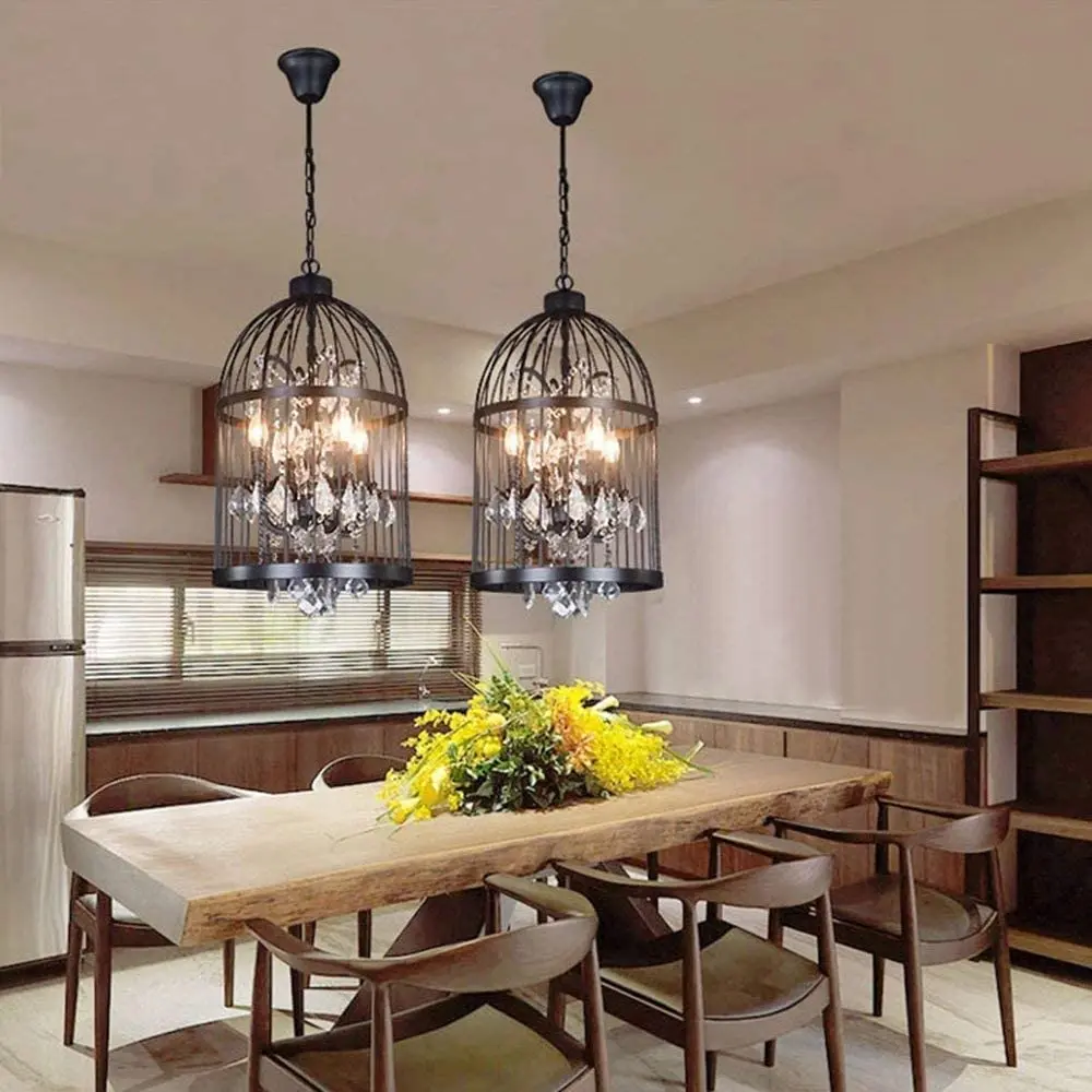 Промышленное винтажное освещение Хрустальная Потолочная люстра 4 освещения