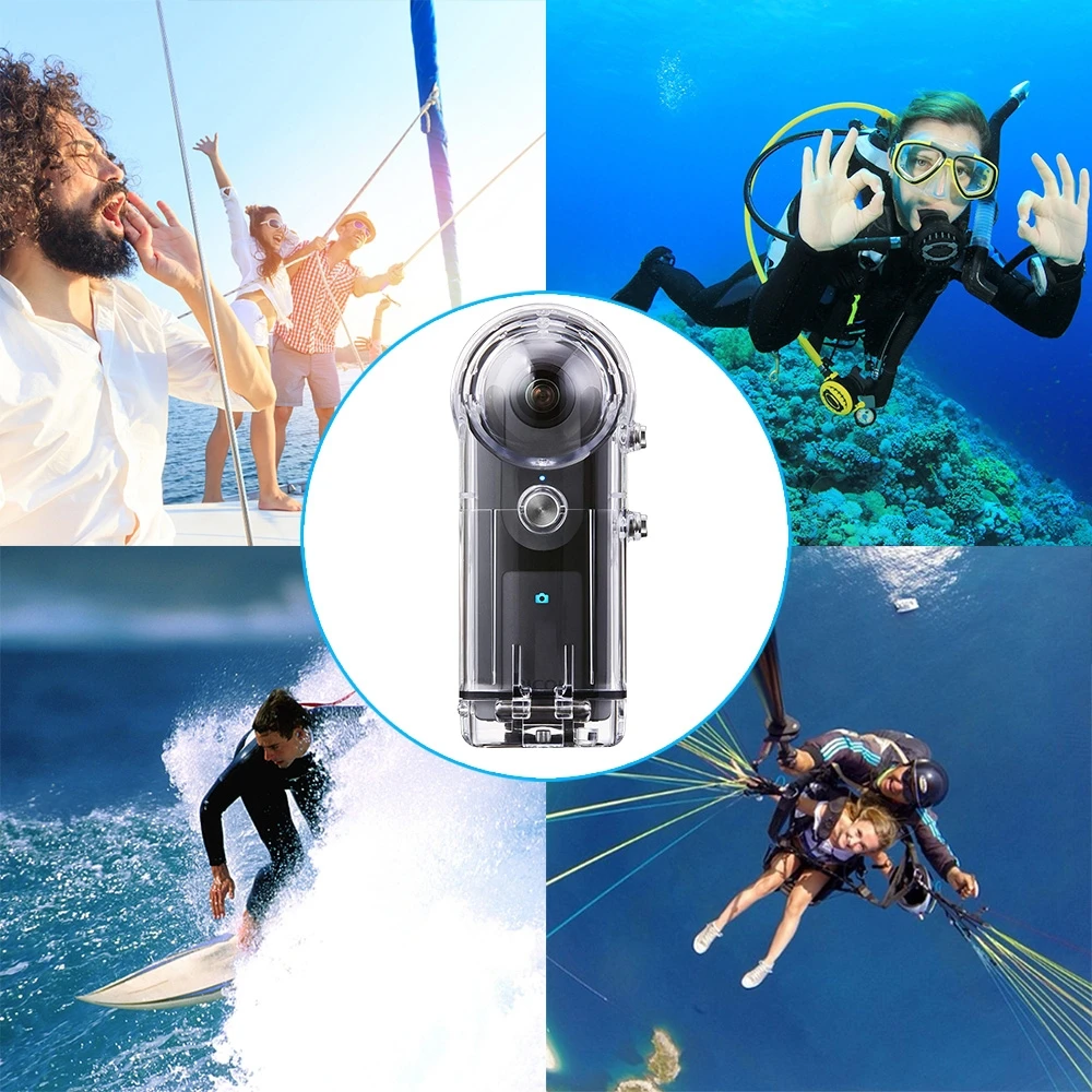 for Ricoh Theta S / Theta V / Theta SC 360 30m Underwater Waterproof Housing Protective Case Diving photography accessories