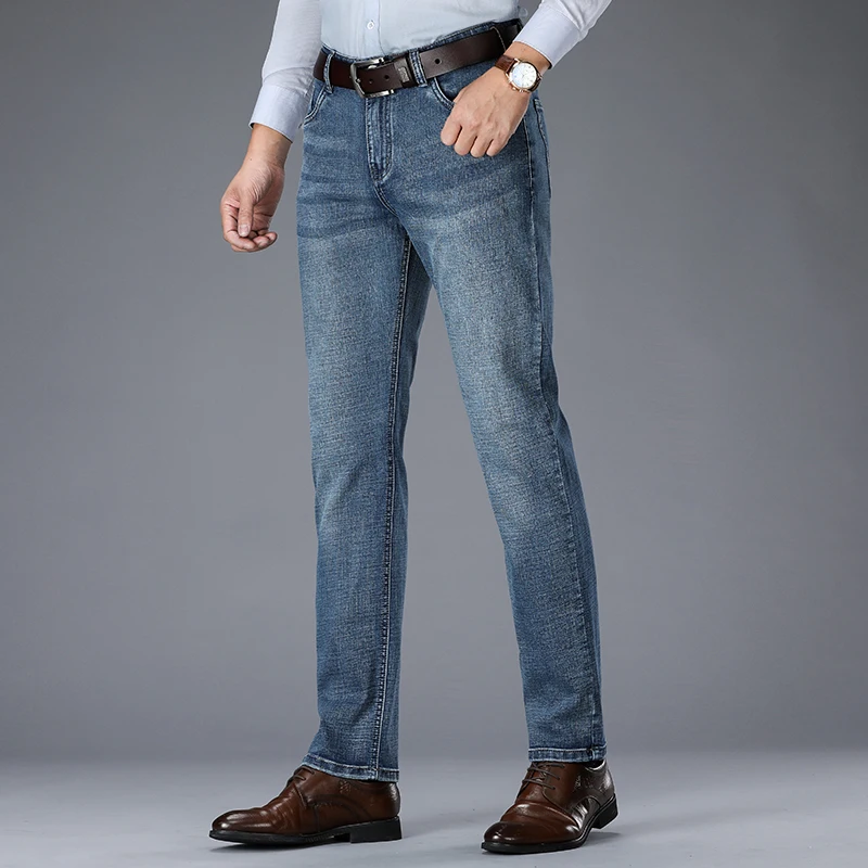 Джинсы SULEE мужские в стиле ретро Брендовые брюки Slim Fit эластичные штаны