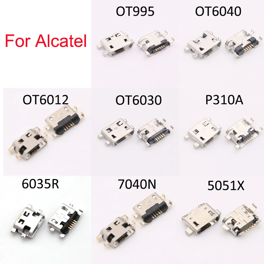 10 шт. для Alcatel OT 6012 995 6040 OT OT6012 D X Ot4033 7040n One Touch Idol Mini зарядный разъем Micro USB