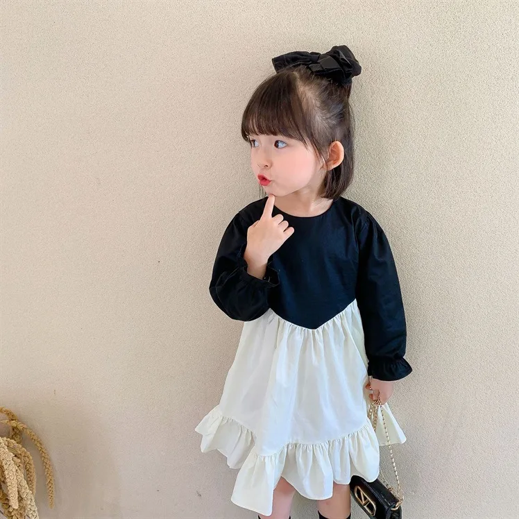Fashion Girl Clasic Dress Kids Elegant Autumn Kid Causal Ruffle Outfit Princess Party Birthday for 2-7 Ys | Детская одежда и обувь