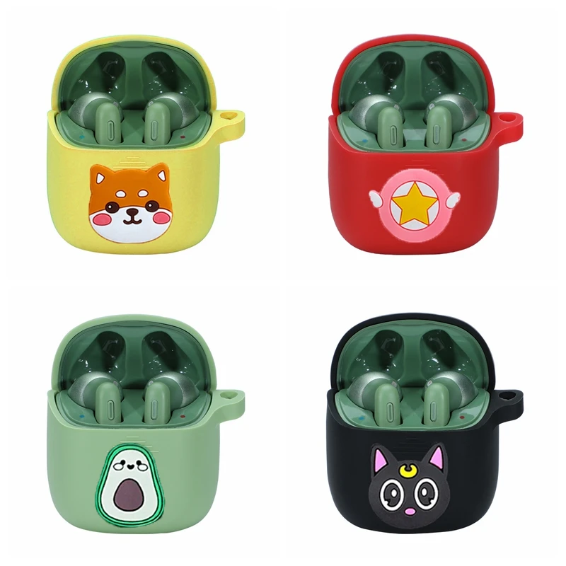 

For JBL 220 Case Cute Cartoon Funny Animal Silicone Earphones Non-slip Protect Cover for JBL Tune 220 /T220 Tws /Tune 225 Case