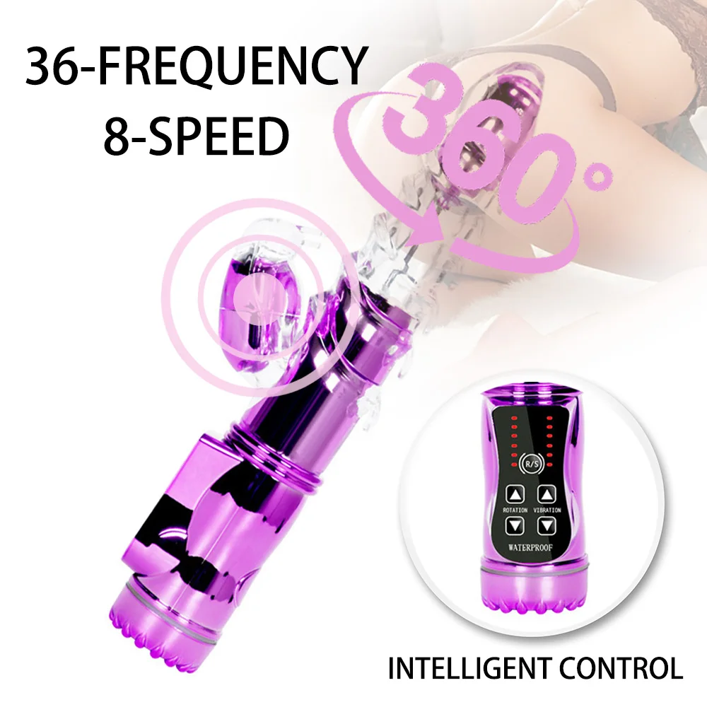 Вибраторы с двойным проникновением для женщин Вращающийся вибратор клитора