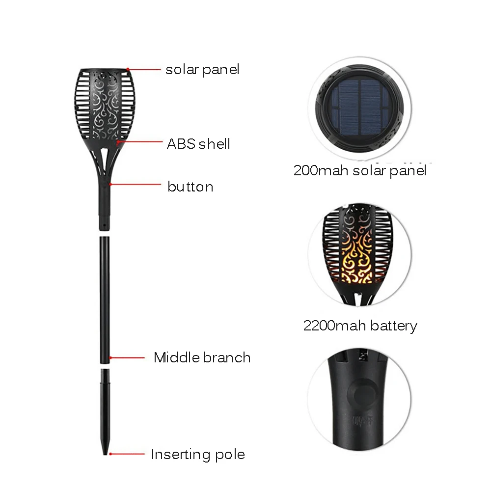 Светодиодный светильник на солнечной батарее уличный Водонепроницаемый