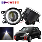 Противотумансветильник Angel Eye в сборе для Suzuki Swift MZ EZ Hatchback 2005-2015, автомобильные фары H11 для переднего бампера, противотуманные фары с кольцом Halo DRL