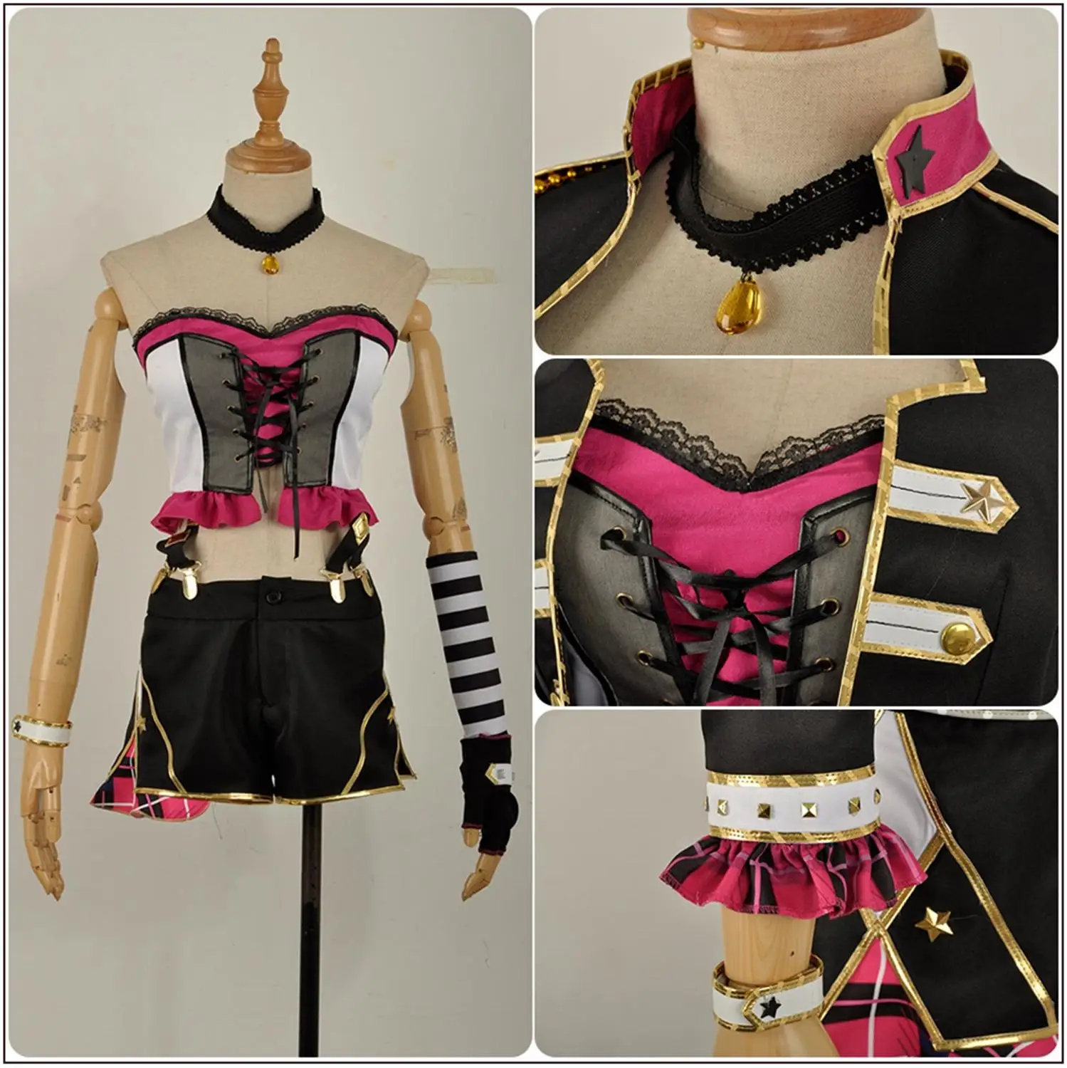 Love Live!SunShine! Костюм для косплея цушима йошико в стиле панк-рок костюм красную