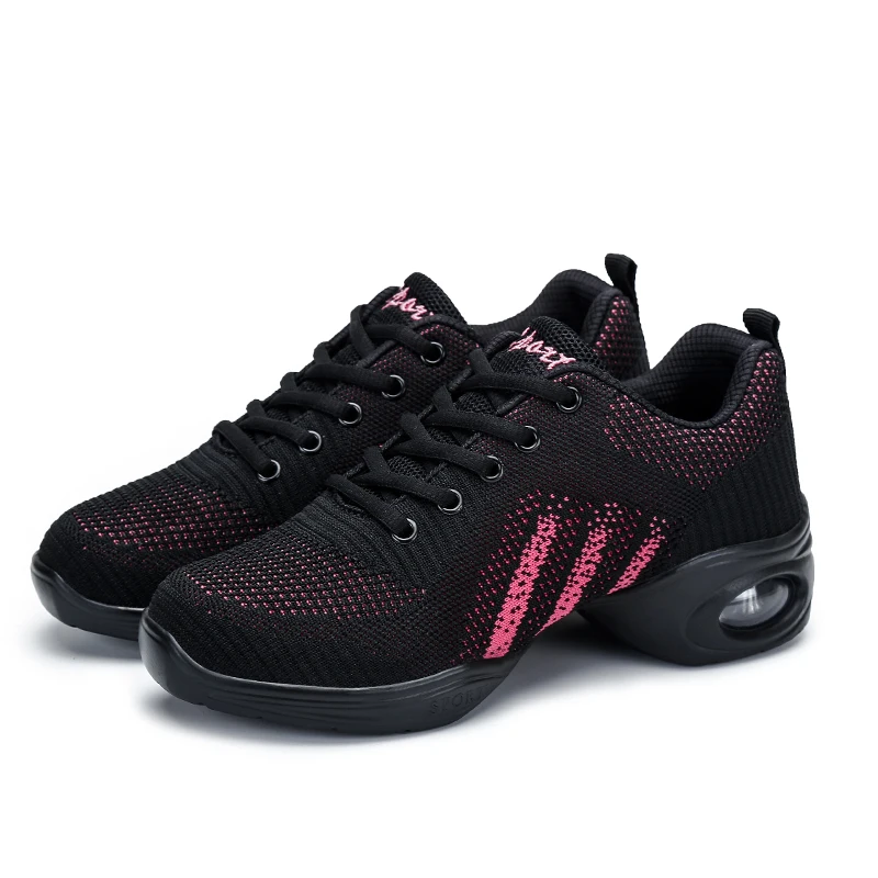 Zapatos De Baile Latino Mujer танцевальная обувь для женщин Джаз дыхание Спортивный Бюстгалтер с сеткой вентиляции практичные кроссовки для женщин современный танец - Цвет: PINK