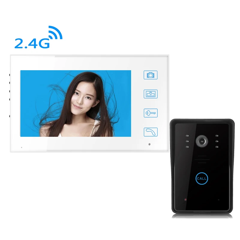 

Многоязычный беспроводной видеодомофон 2,4G 7 "TFT, домофон, дверной звонок, камера безопасности для дома, монитор