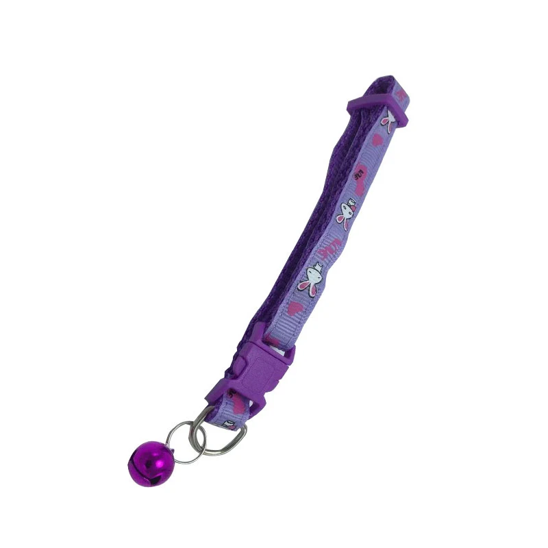 Дешевые красочные товары для домашних животных, ошейник для кошек с ожерельем и регулируемым звонком, позиционирование звонка, оптовые поставки.