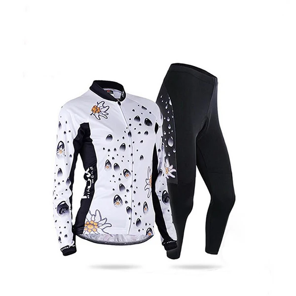 Jersey and Pants Зима Велоспорт Джерси Комплект женский модный горный велосипед одежда Теплый велосипед одежда спортивное платье женская одежда MTB костюм комплект - Цвет: Jersey and Pants