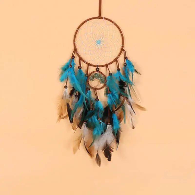 

AU Dream Catcher WITH LED Heart Feathers Handmade Night Light Wall Hanging Decor Hand Woven Ornaments Birthday Graduation Gift