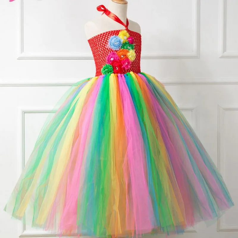 Платье для девочек костюм единорога необычные рождественские детские радужные