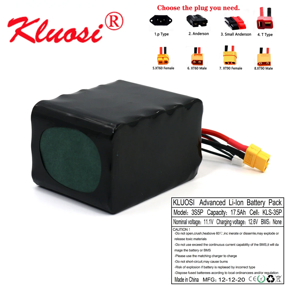 kluosi 3s5p 12v 17 5ah 18ah 126 v высокая ёмкость бла б