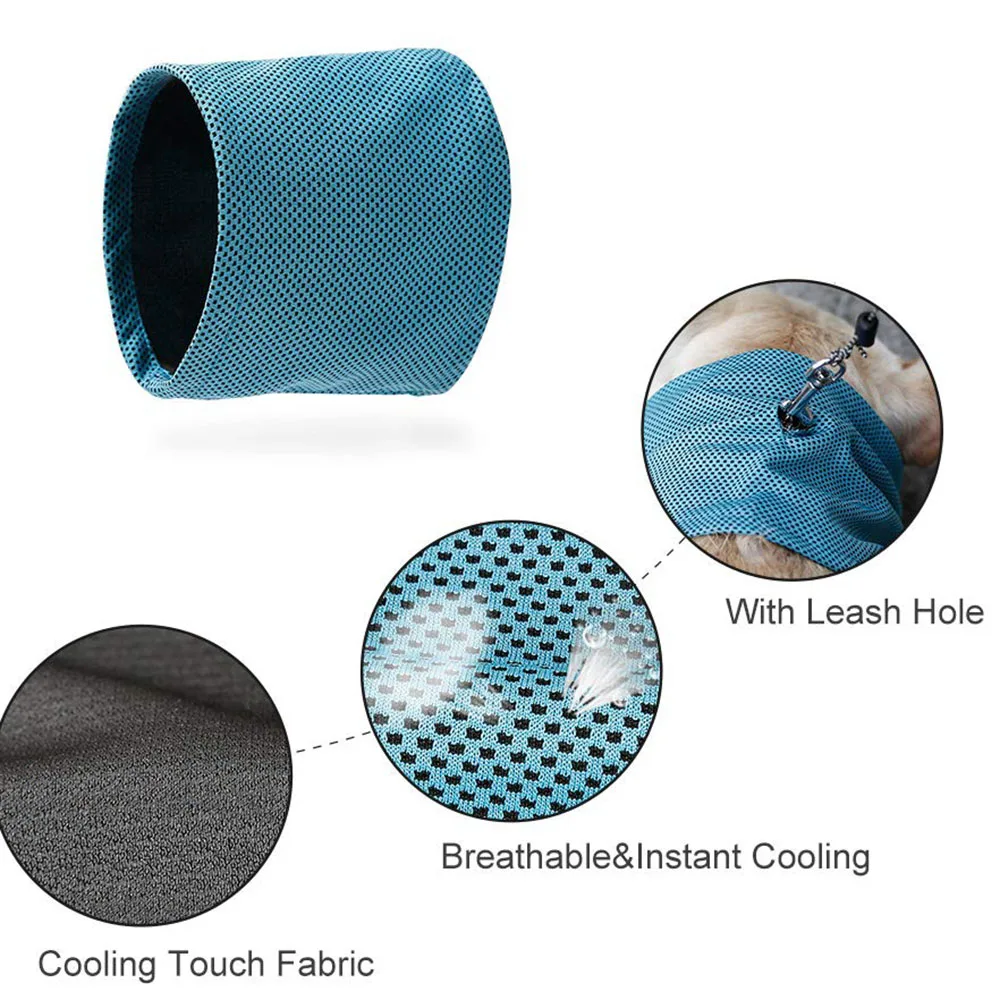 Охлаждающий ошейник для собак яркий ледяной охлаждающий бандана шарф летние