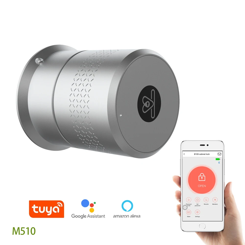 

WeHereTuya Bluetooth WiFi App M510 Smart Door Lock Electronic Deadbolt Tuya Smart Home System Smart Doorlock Alexa