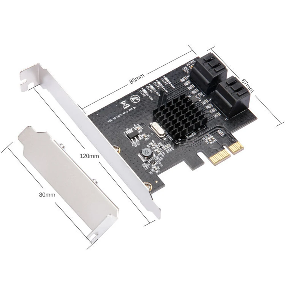 

PCI-E to SATA Expansion Card Internal Adapter Converter 4 Port SATA3.0 Expansion Card Support Hot Plug Heat Exchange