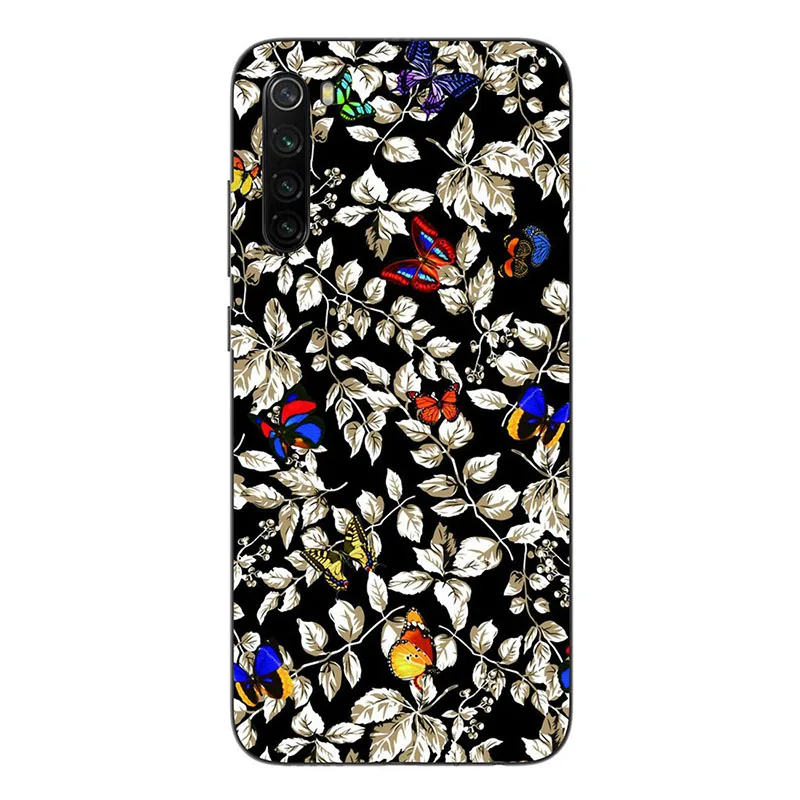 Мягкий силиконовый чехол для Xiaomi Redmi Note, 8 T, 8 T, 6,3 дюймов, чехол-накладка на заднюю панель, HD принт с розами, волком, мультипликационным рисунком, Fundas Para, чехол