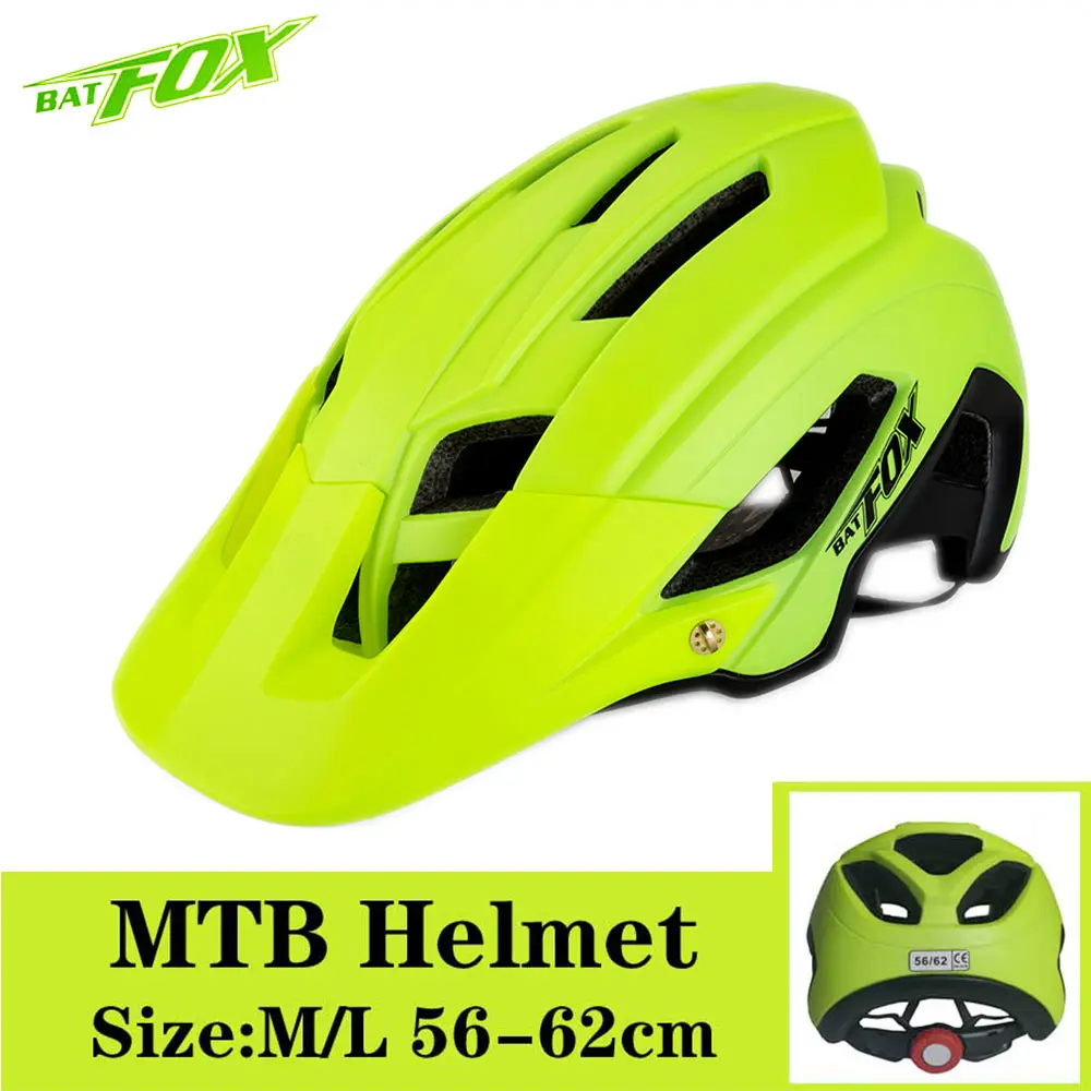 F692-Green-Green BATFOX велосипедный шлем MTB велосипедный шлем для мужчин Сверхлегкий дышащий шоссейный велосипед горный велосипедный шлем для женщин Casco Ciclismo - Цвет: F692-Green-Green