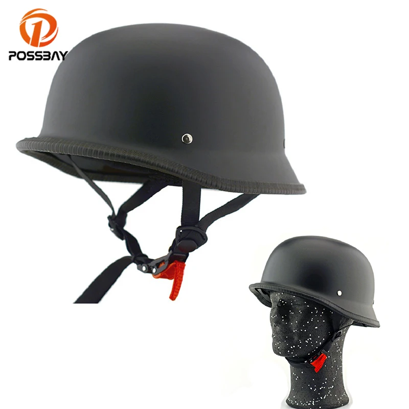 Posbay винтажный мотоциклетный шлем Ретро немецкий полулицевой ДЛЯ Chopper Cruiser Man ABS 2018