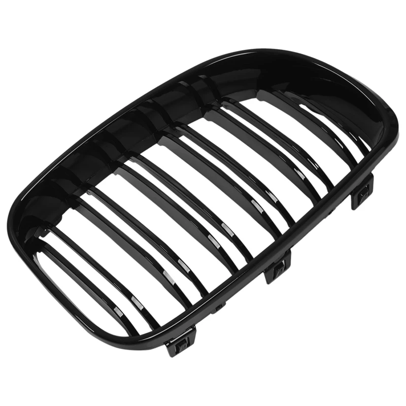 Глянцевая черная двойная планка Передняя почечная решетка гриль замена для BMW E81