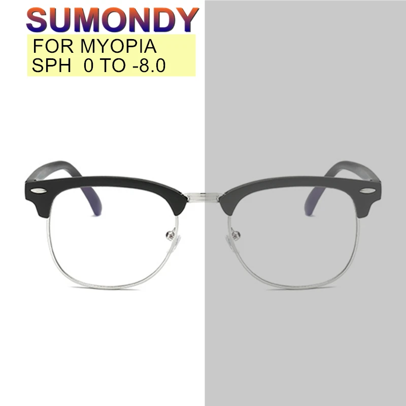 

SUMONDY SPH от 0 до -8,0 очки с диоптриями для близорукости фотохромные очки на заказ мужские и женские очки для работы за компьютером Брендовые очк...
