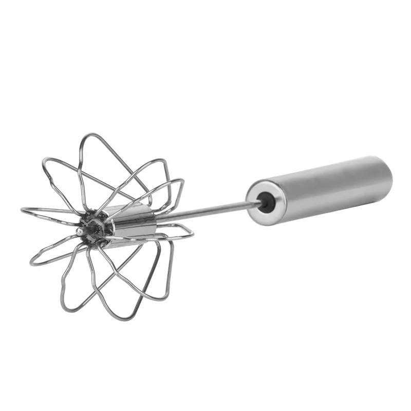 

Высокое качество Нержавеющая сталь венчик для перемешивания смешивания смеситель яйцо колотушки вращающийся пенообразователь ручной Кух...