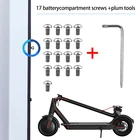 17 шт.компл. Нижняя крышка аккумулятора для скутера, электрические винты для аксессуаров Xiaomi Mijia M365