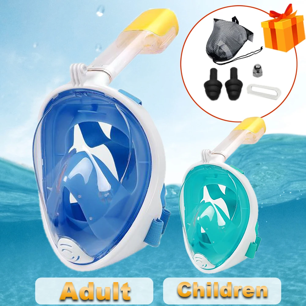 

Underwater Scuba Snorkeling Anti Fog Mask Set Diving Full Face Respiratory Masks Safe and Waterproof Swimming Equipment
