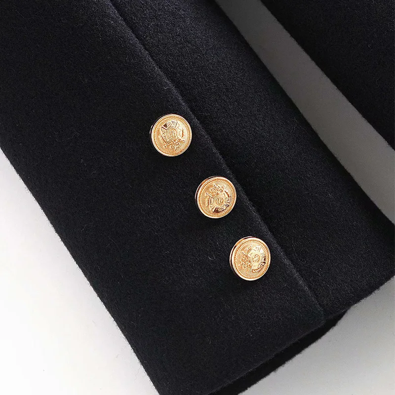 

Autumn Winter Woolen Coat Women Double Dreasted Fashion Ladies Jacket Solid Loose Big Pockets Overcoat Girls Casual Wool Coat