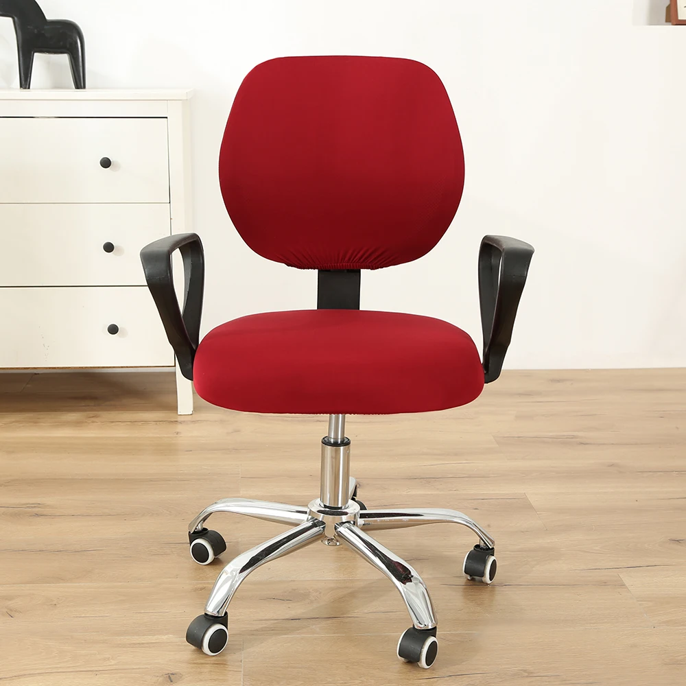 

Junejour Elastic Chair Covers Rotating Office Computer Desk Seat Chair Stretch Cover Removable Slipcovers