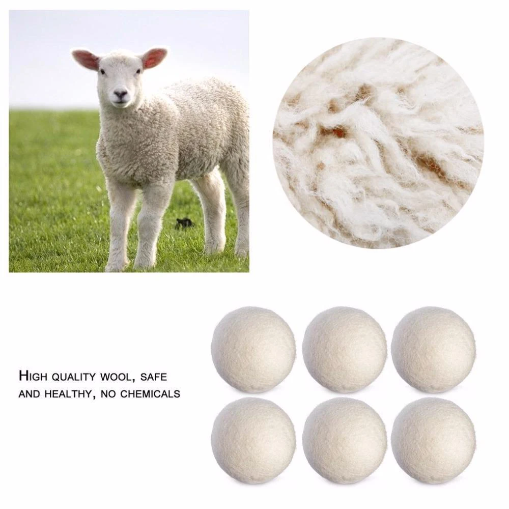 Шарики для стирки многоразовые шарики сушки шерсти натуральные органические