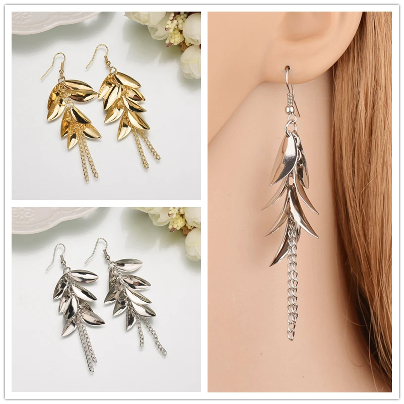 Серьги подвески женские в стиле панк однотонные ассиметричные Висячие корейские