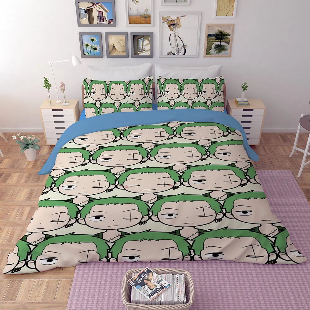

3D Anime One Piece Printed Duvet Cover Sets 3D Bedding Set Luxury Comforter cover Pillowcase single double king quilt cover sets