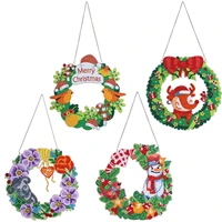 5d christmas door wreath diamond painting special shaped drill diy diamond embroidery kit cross stitch art paint by number kits