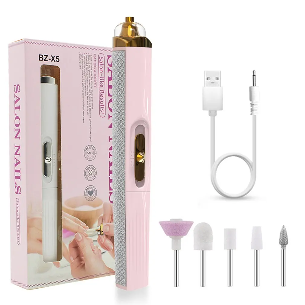 

Портативная USB электрическая полировальная машинка для ногтей, миниатюрная перезаряжаемая электрическая пилка для ногтей, дрель для ногте...