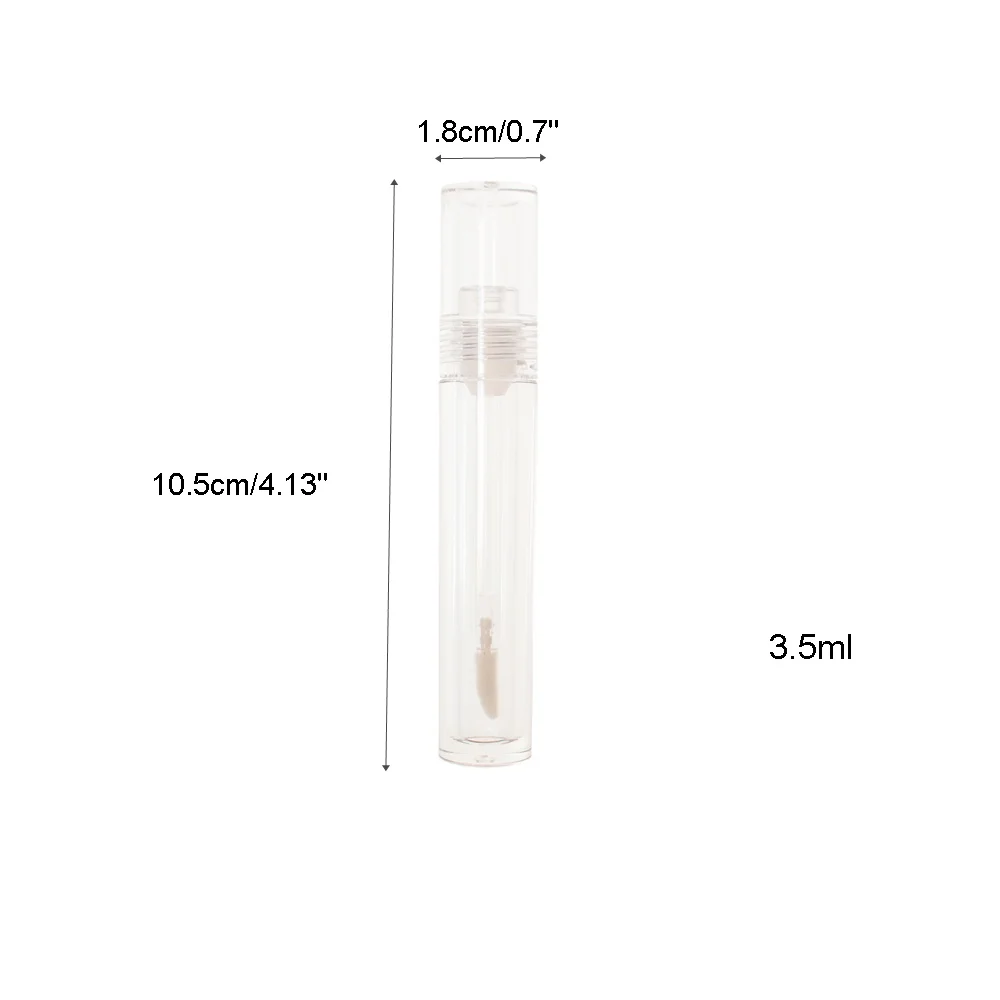 1 шт. круглые прозрачные пустые глянцевые трубки для губ губа многоразового