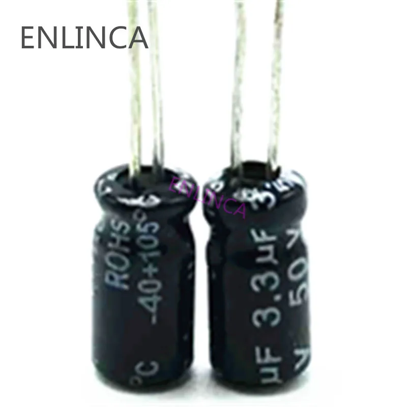 

20pcs/lot BC05 high frequency low impedance 50v 3.3UF aluminum electrolytic capacitor size 4*7 3.3UF 20%