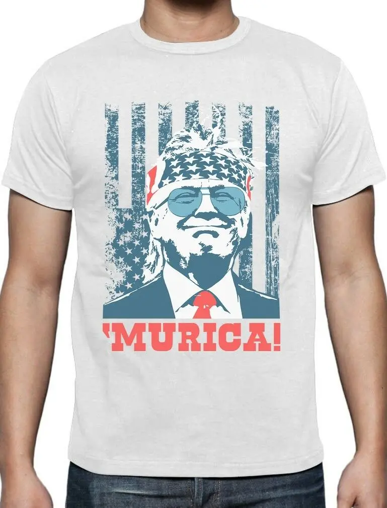 Дональд Трамп Мурика 4 июля патриотические американские вечерние футболки США